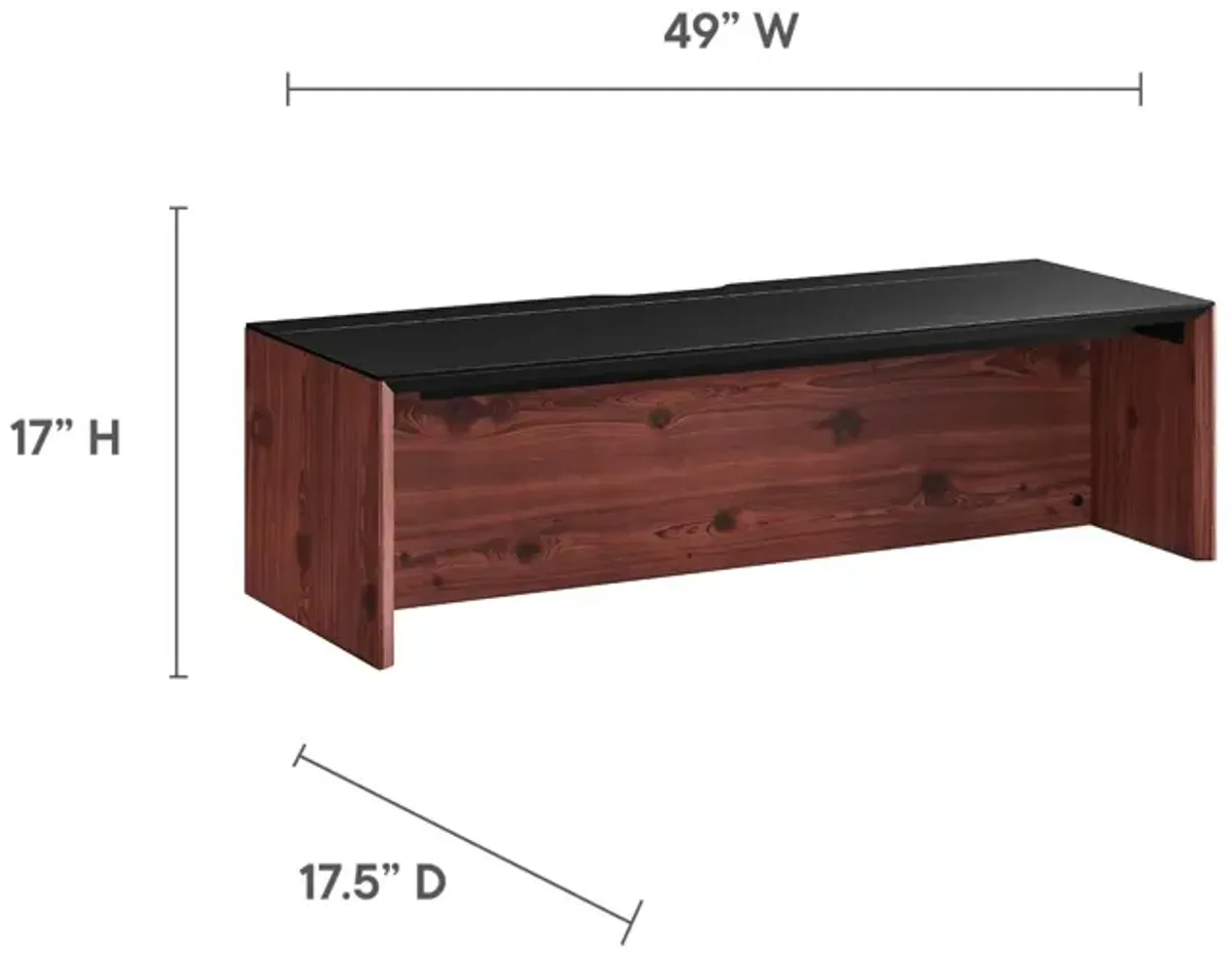 Kinetic 49" Wall-Mount Office Desk With Cabinet and Shelf