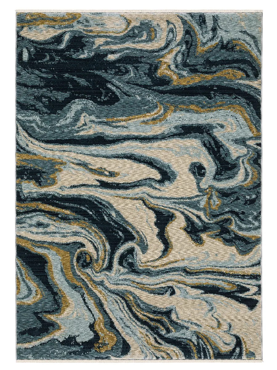 Capella 2'3" x 7'6" Blue Rug