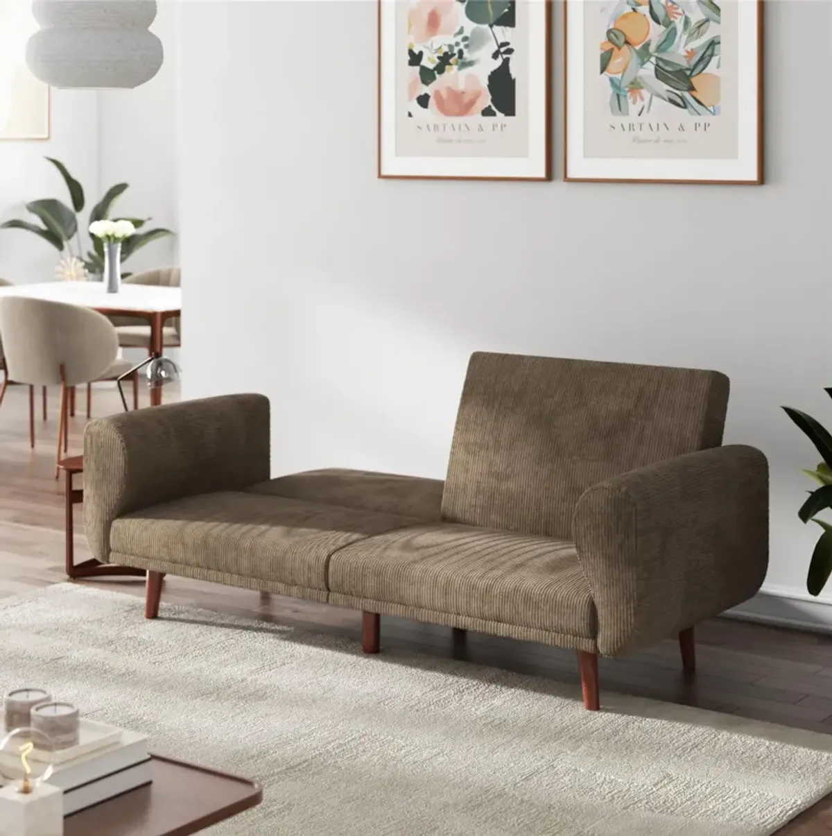 Daylen Mid-Century Futon Sofa Bed