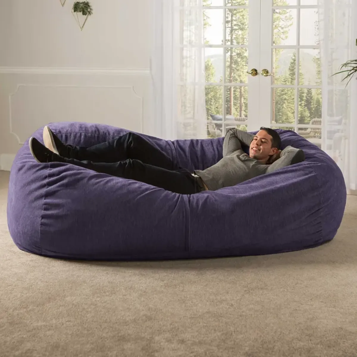 Jaxx 7 Foot Giant Bean Bag Sofa - Premium Chenille