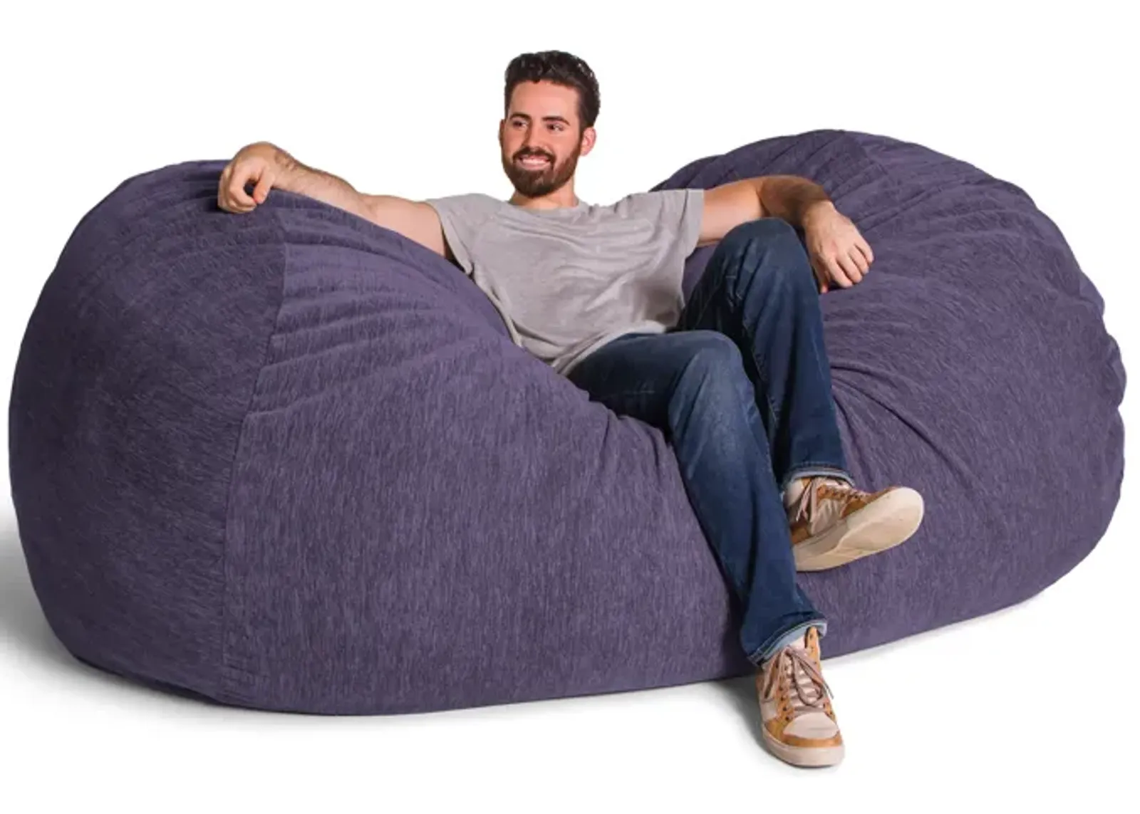 Jaxx 7 Foot Giant Bean Bag Sofa - Premium Chenille