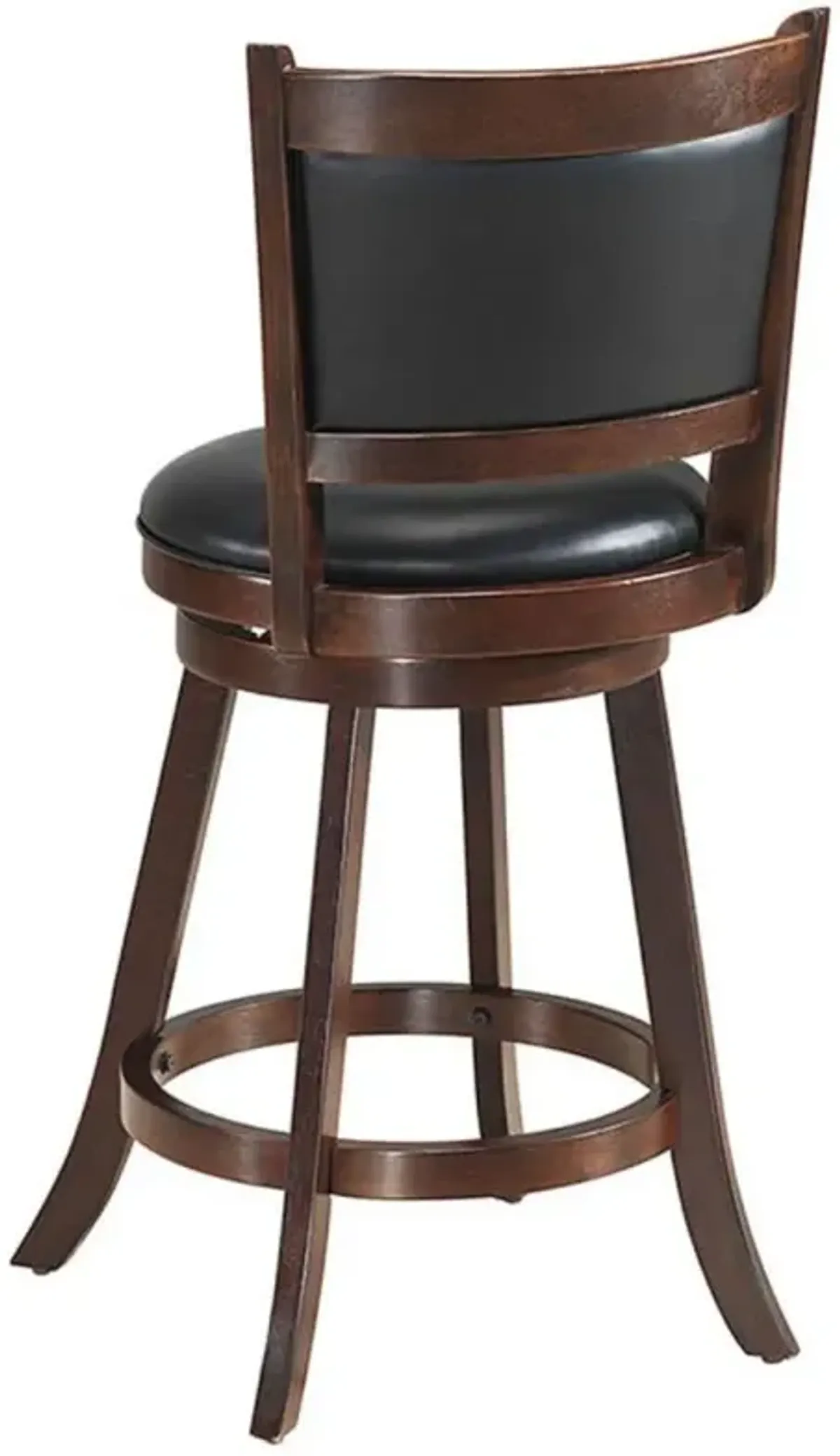 Hivvago 2 Pieces 24 Inch Swivel Counter Stool Dining Chair Upholstered Seat