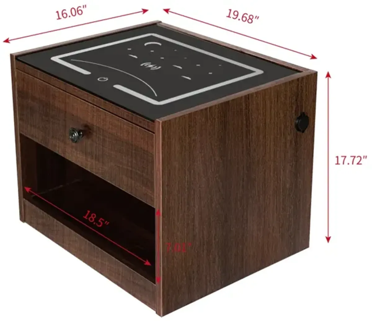 Nightstand With Wireless Charging Station