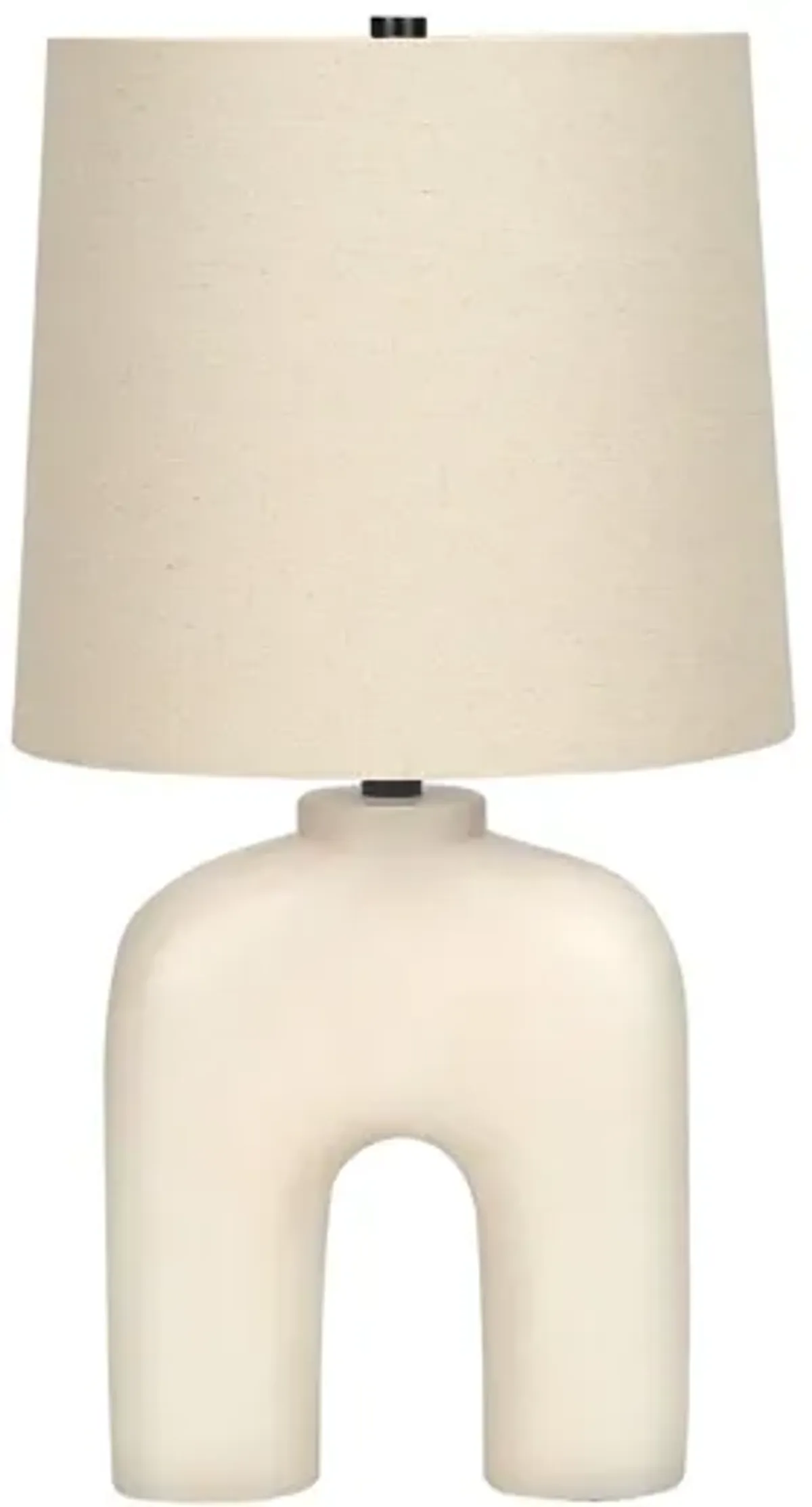 Monarch Specialties I 9728 - Lighting, 25"H, Table Lamp, Cream Resin, Beige Shade, Modern