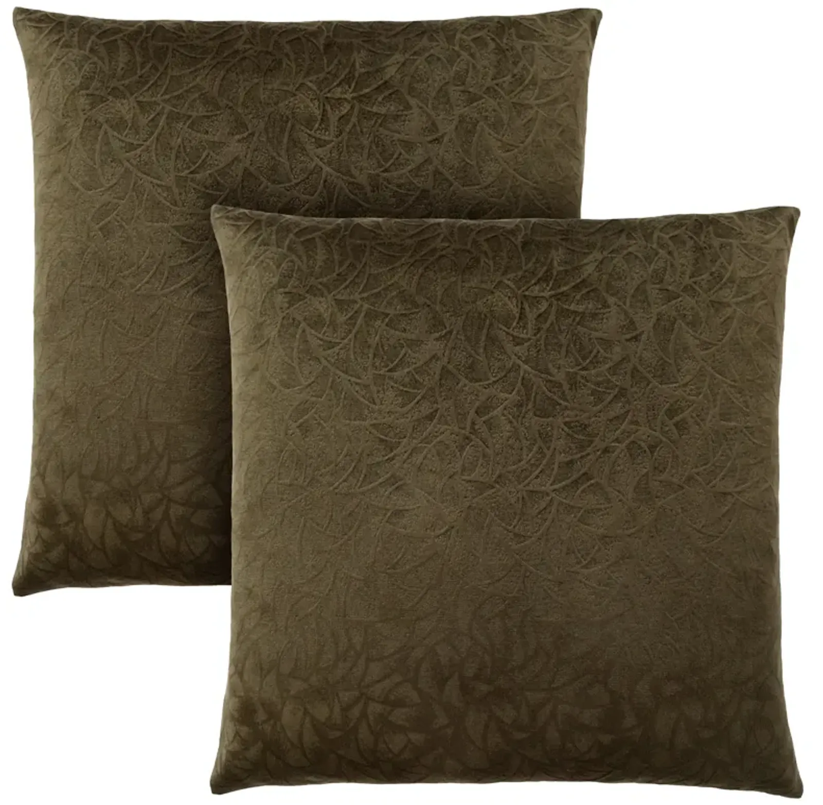 Monarch Specialties I 9263 Pillows, Set Of 2, 18 X 18 Square, Insert Included, Decorative Throw, Accent, Sofa, Couch, Bedroom, Polyester, Hypoallergenic, Green, Modern