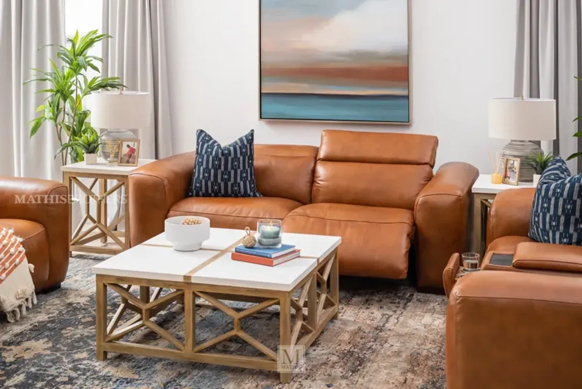 Derrick Camel Power Sofa