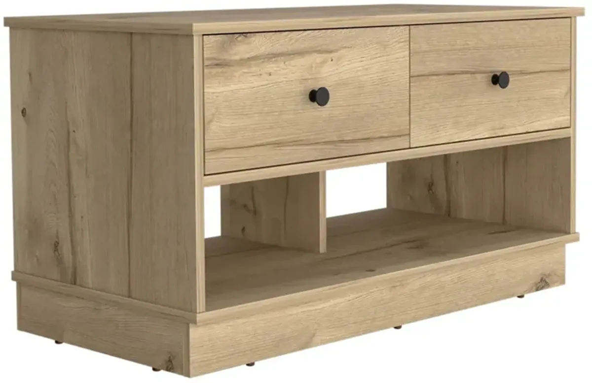 Storage Bench Beji, Living Room, Light Oak