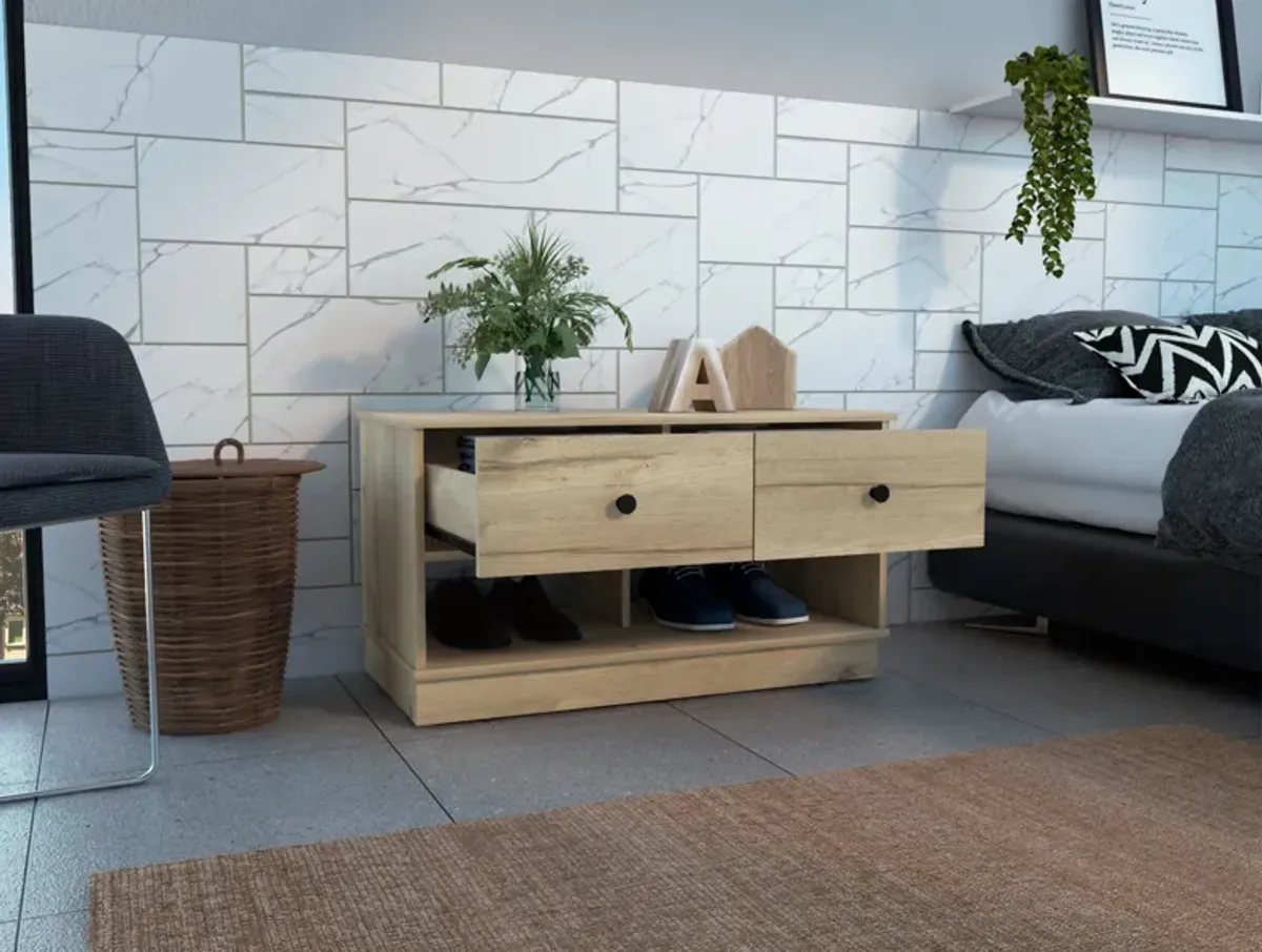 Storage Bench Beji, Living Room, Light Oak