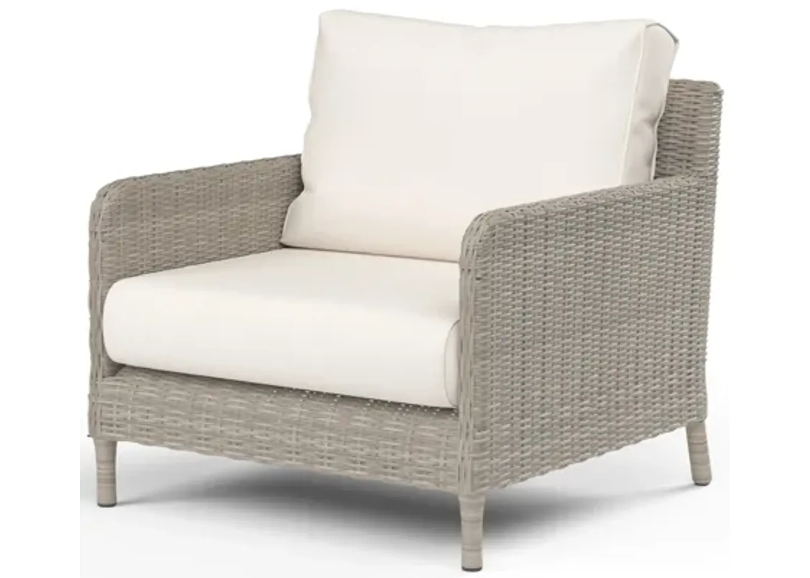 Manhattan Club Chair in Linen Canvas w/ Self Welt