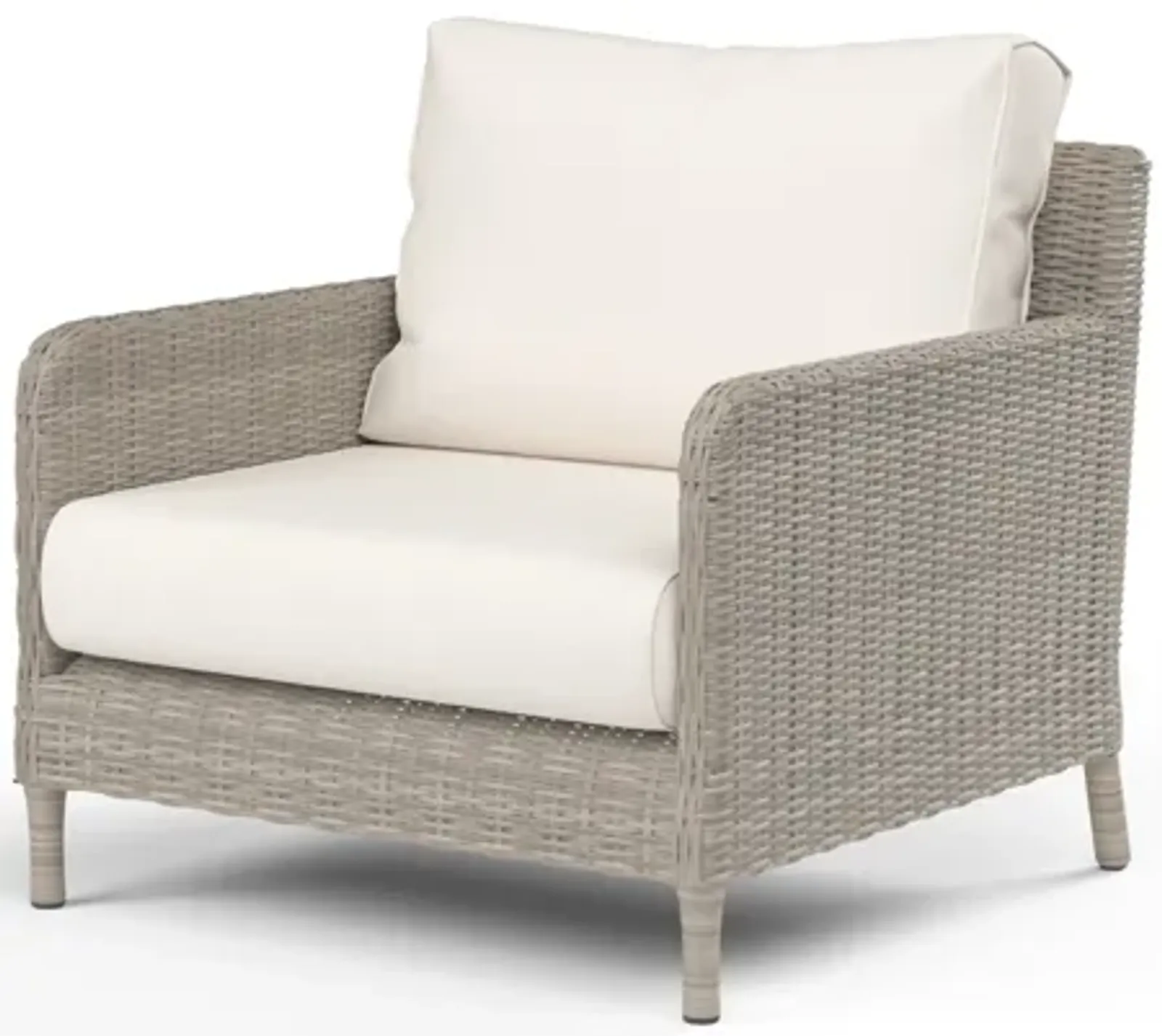 Manhattan Club Chair in Linen Canvas w/ Self Welt