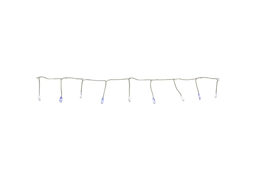 Set of 40 Blue and White LED Fairy Christmas Lights with Remote Control 6�