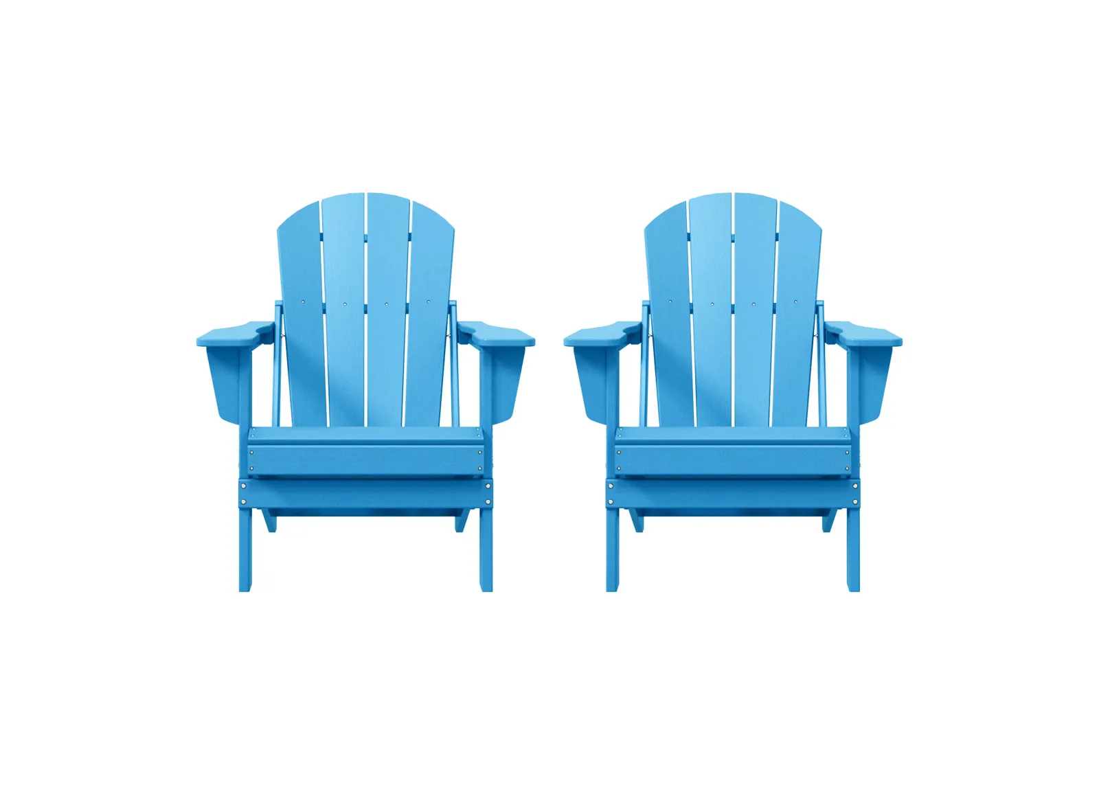 WestinTrends Westintrends 2 piece set outdoor folding Poly Adirondack chair