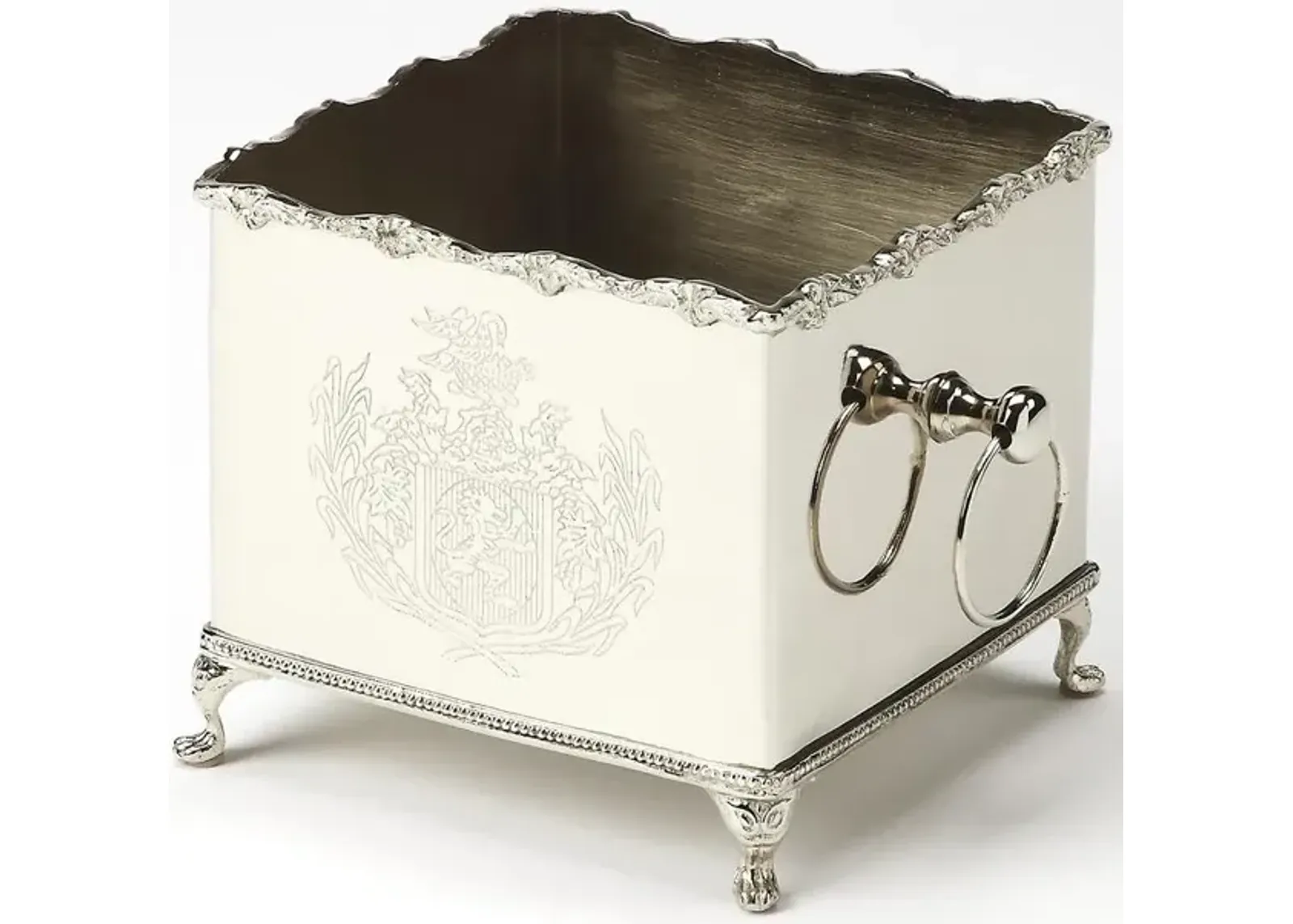 Traditional Silver Etched Planter, Belen Kox