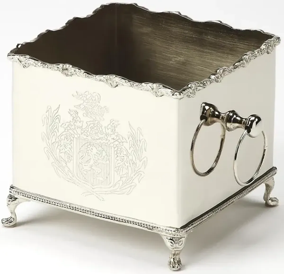 Traditional Silver Etched Planter, Belen Kox