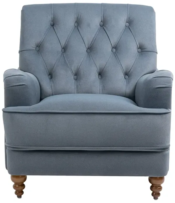 MONDAWE Ergonomic High-End Fabric Accent Recliner Chair with Rubber Wooden Legs and Armrests