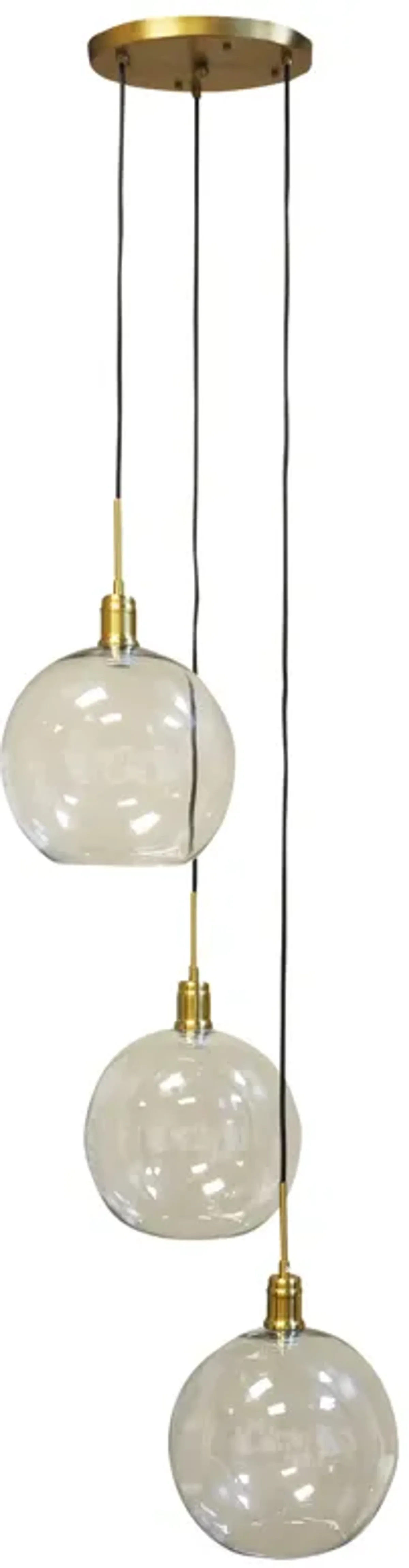 Luca Brass Pendant - Triple