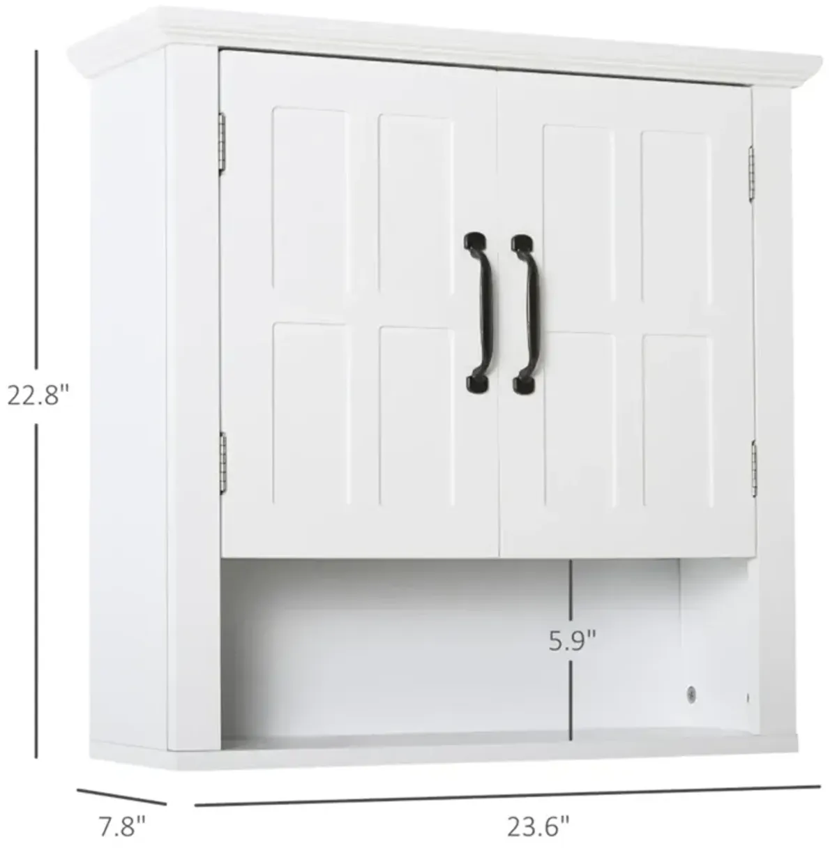 Bathroom Wall Cabinet with 2 Shelves, Compact Wall-Mounted Storage Organizer for Small Spaces