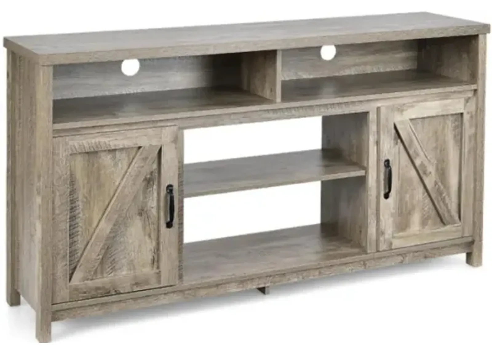 Hivvago 59 Inch TV Stand Media Center Console Cabinet with Barn Door for TV's 65 Inch