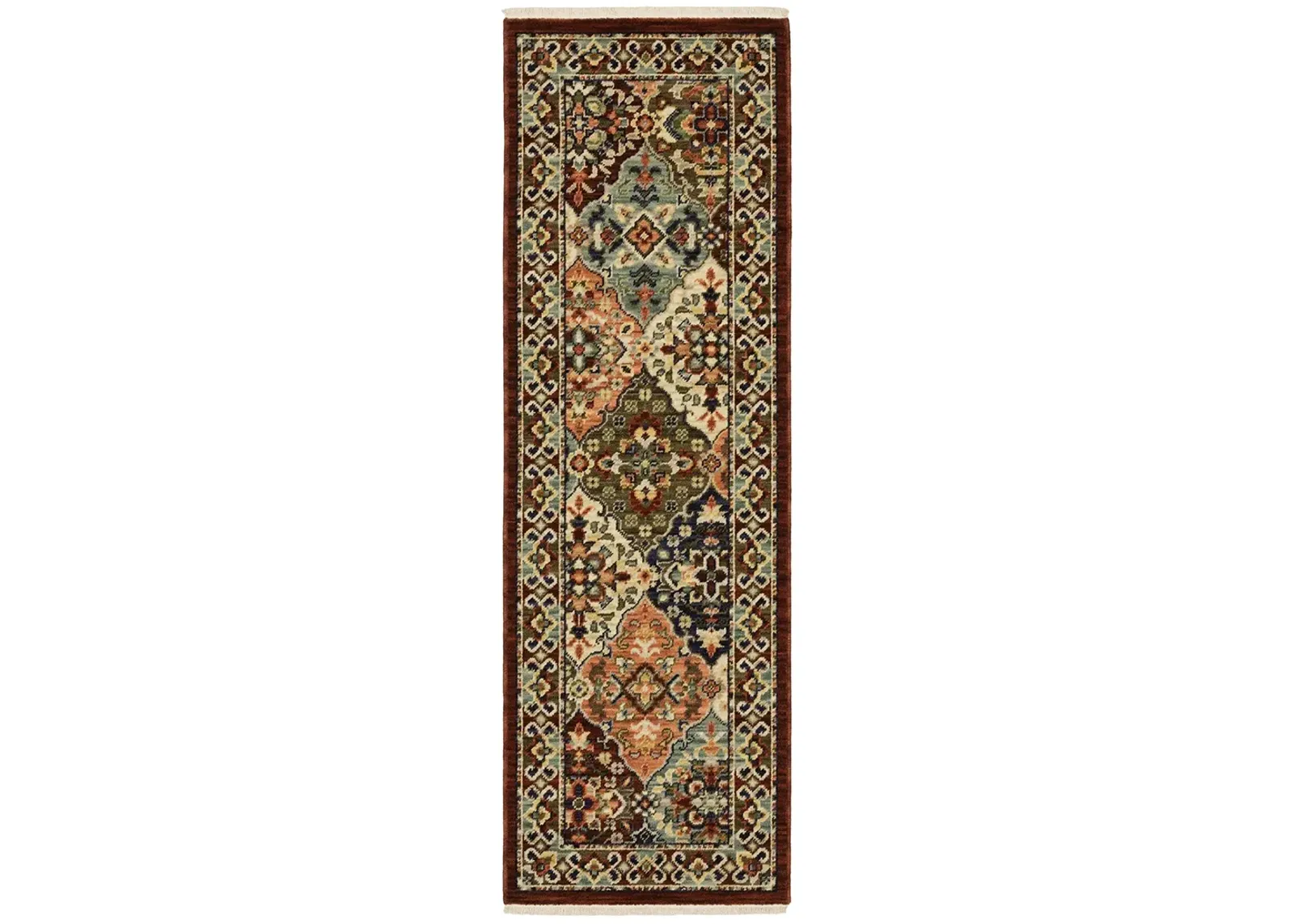 Lilihan 2'6" x 12' Red Rug