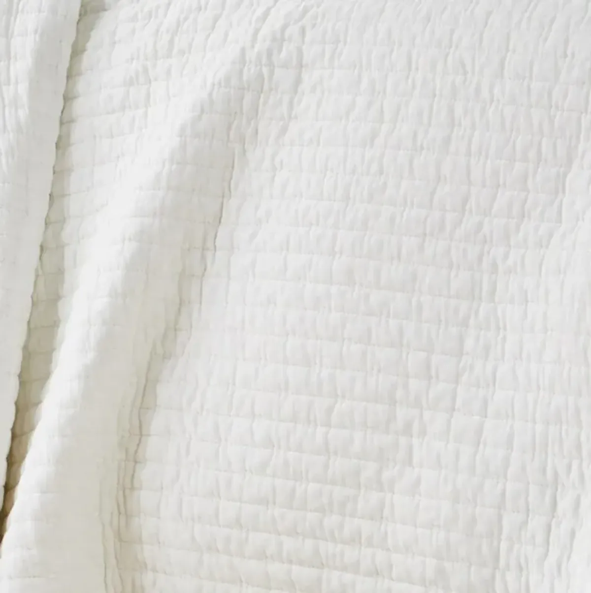 Xumi 2pc Twin Quilt and Pillow Sham Set, Channeled, Antique White Cotton - Benzara