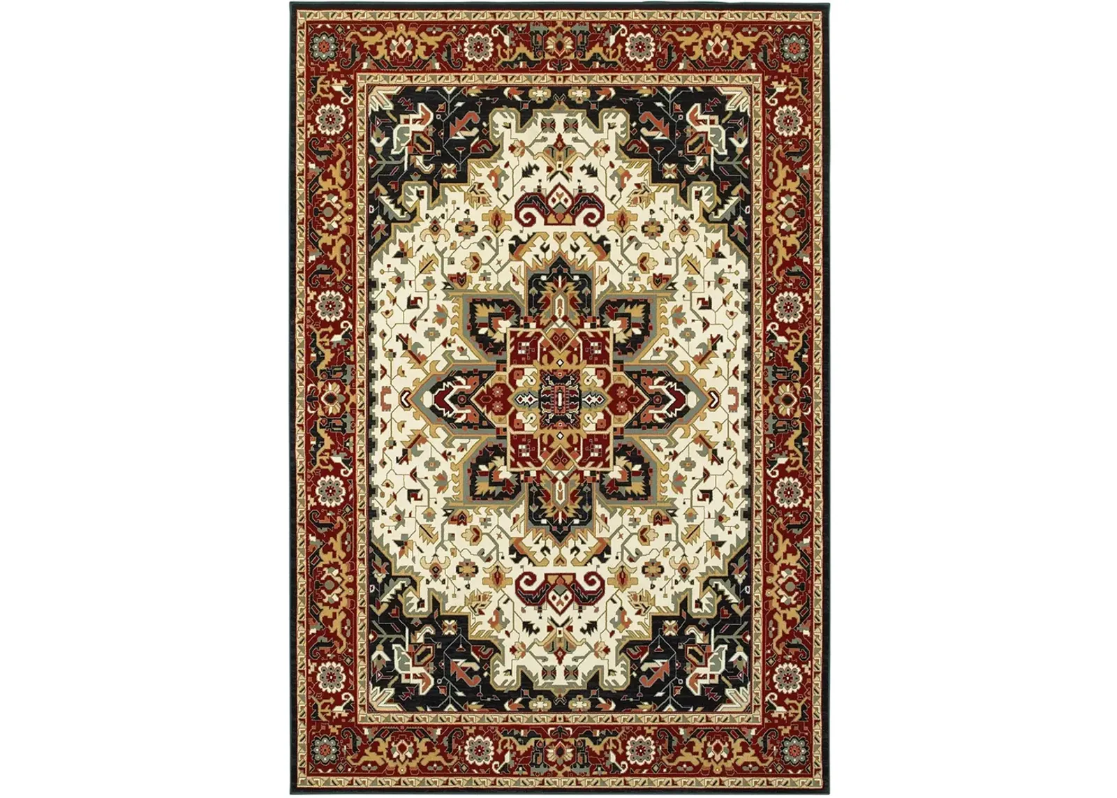 Kashan 5'3" x 7'6" Red Rug