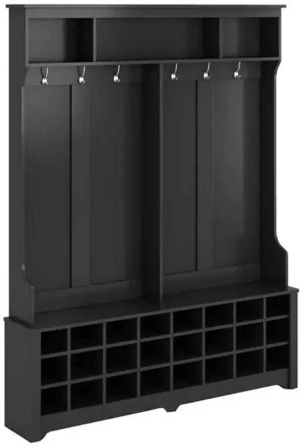 Modern Multi-Functional Hallway Coat Rack with Shoe Storage, Bench & Hooks For Entryway Organizer