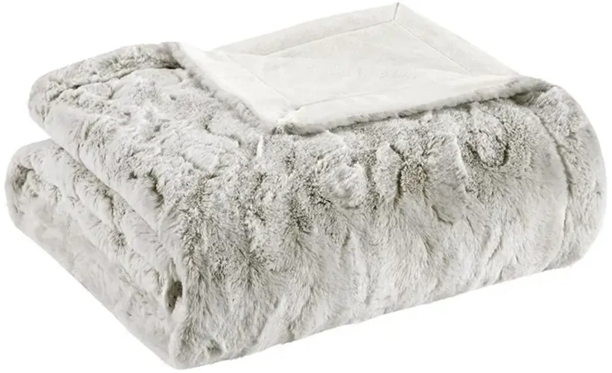 Belen Kox Zuri Snow Leopard Faux Fur Throw Blanket, Belen Kox