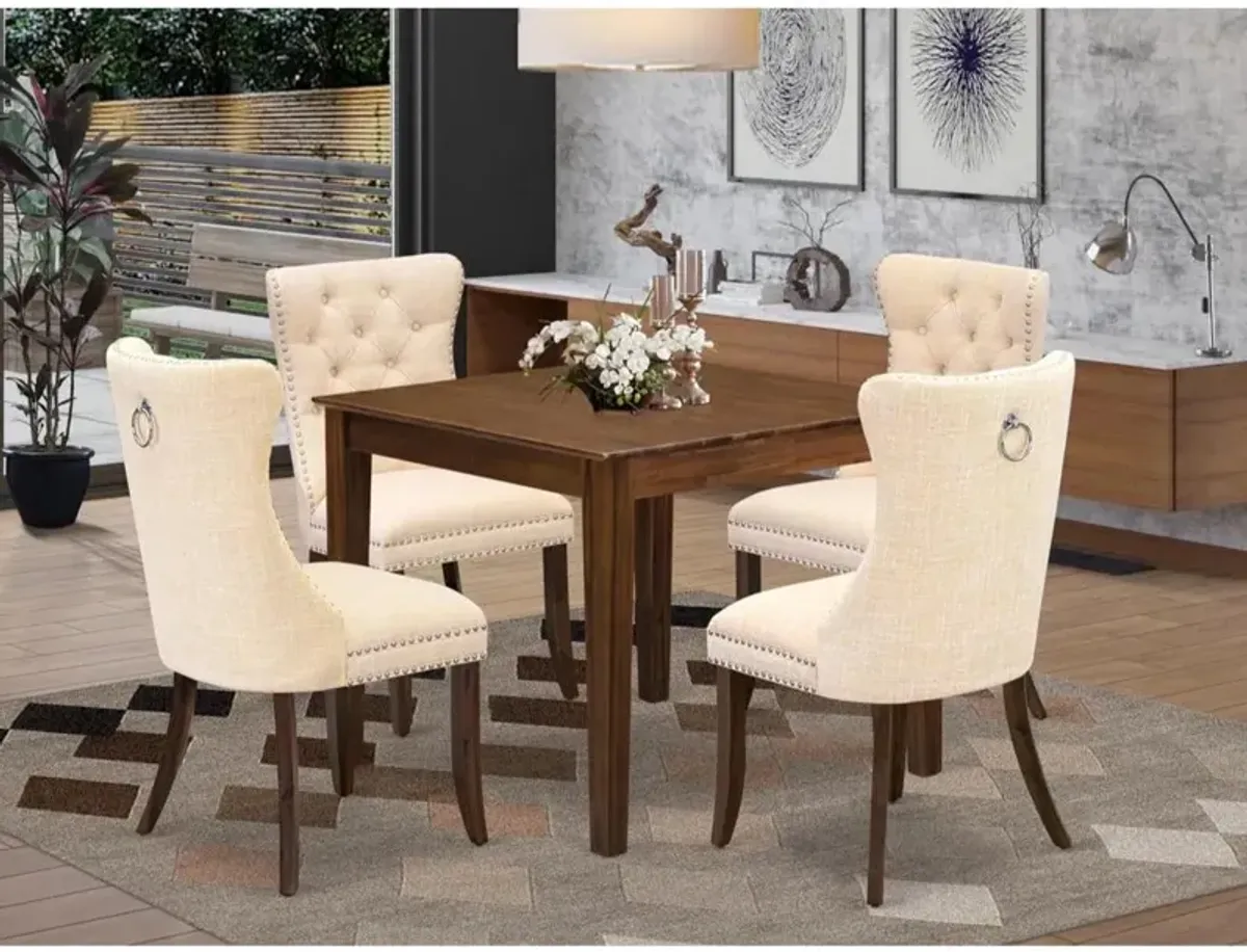 5 Piece Modern Dining Table Set