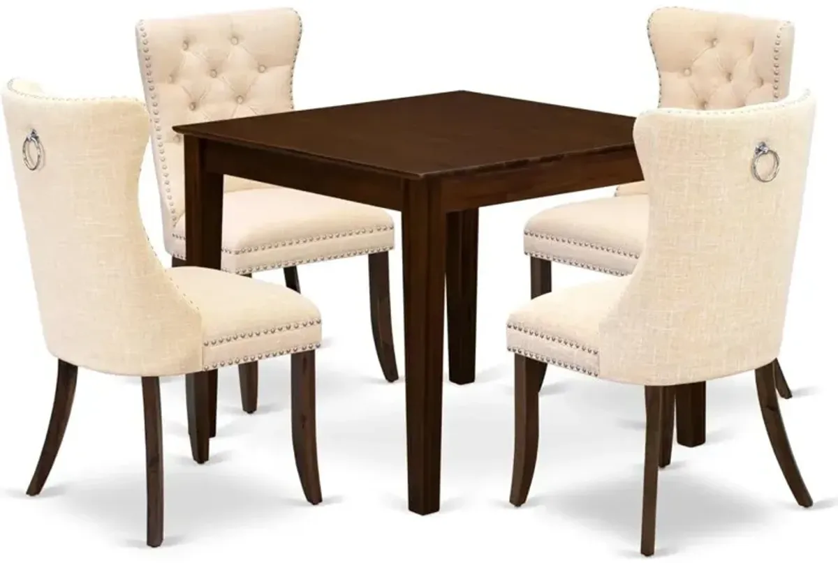 5 Piece Modern Dining Table Set