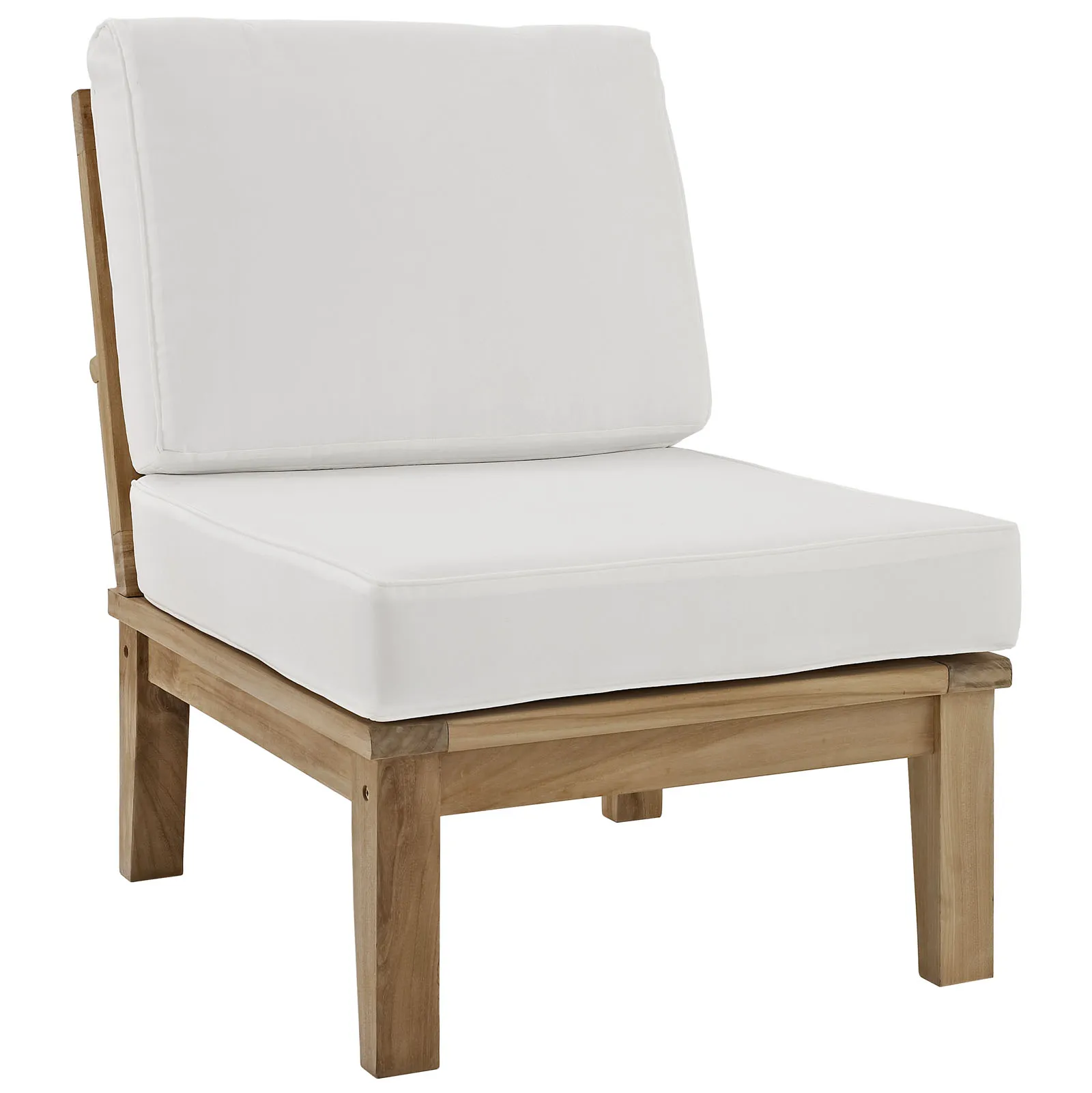 Modway - Marina Armless Outdoor Patio Teak Sofa