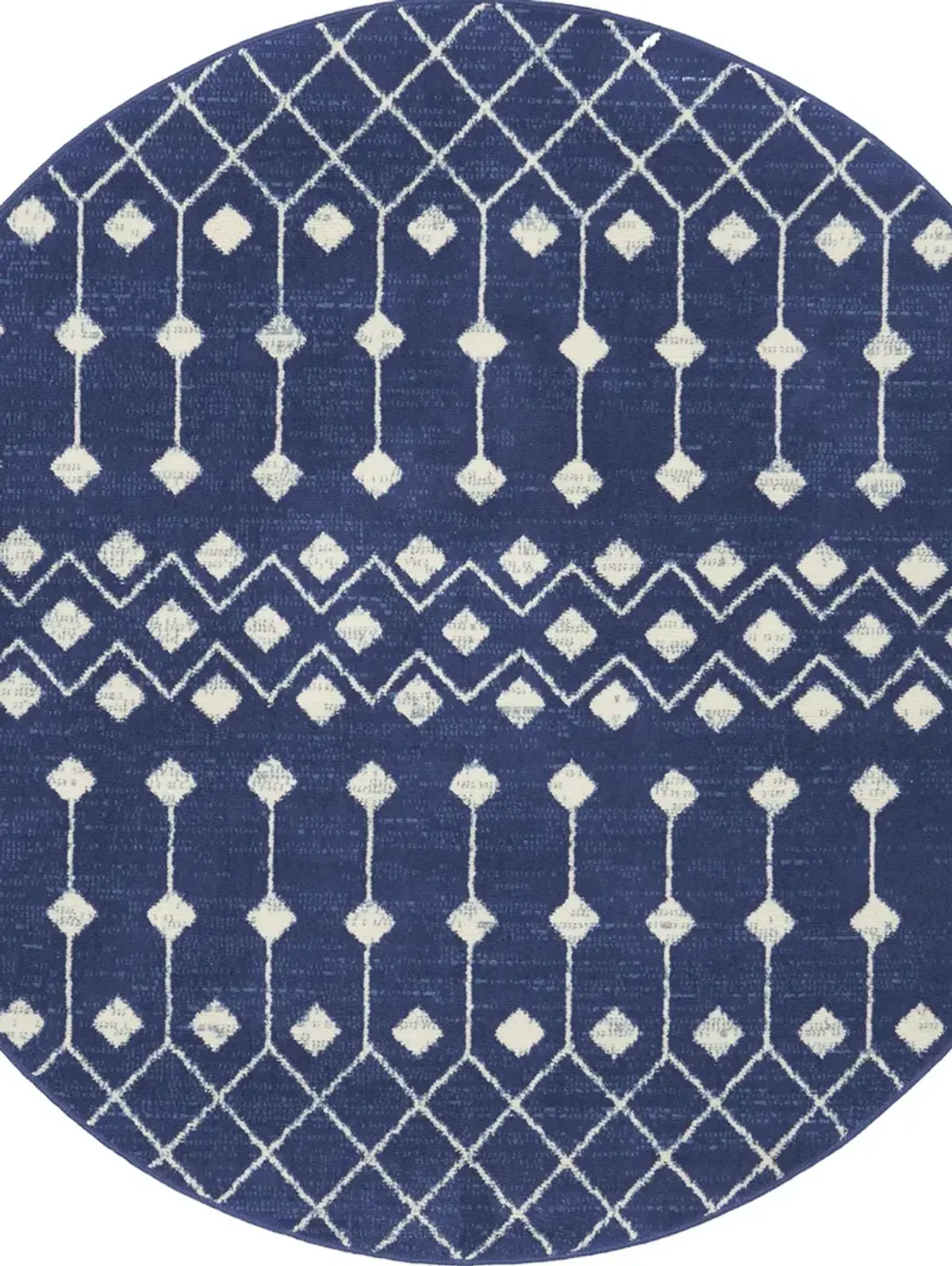 Grafix GRF37 Navy 5'3" x Round Rug
