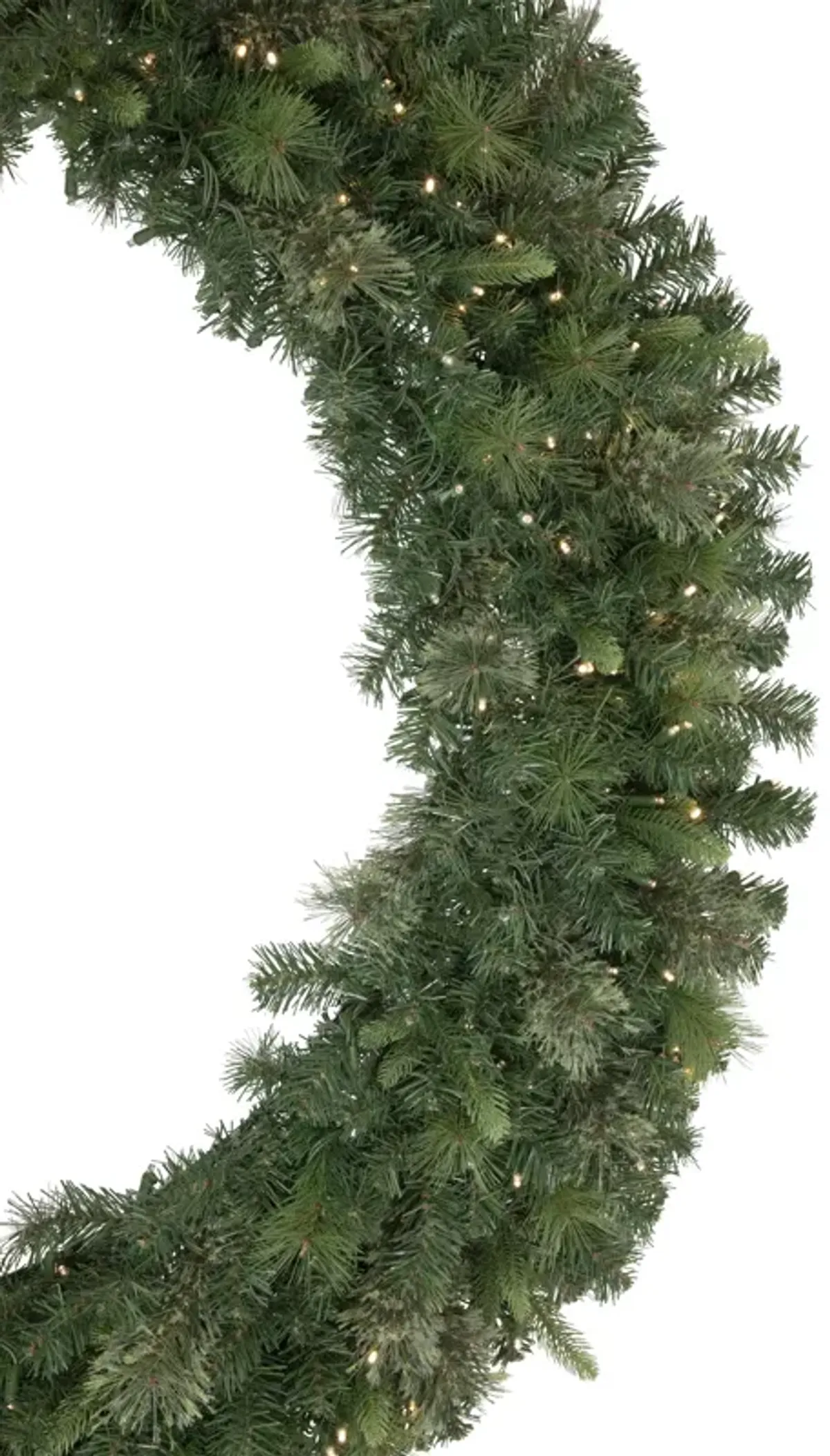 Pre-Lit Kingston Cashmere Pine Commercial Artificial Christmas Wreath  60-Inch  Warm White LED Lights