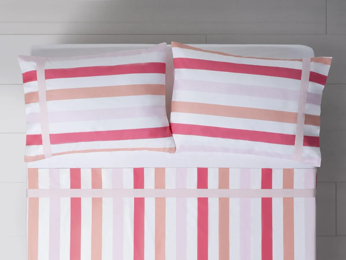 Brooks Brothers Awning Stripe Cotton Percale Pillowcase Pair