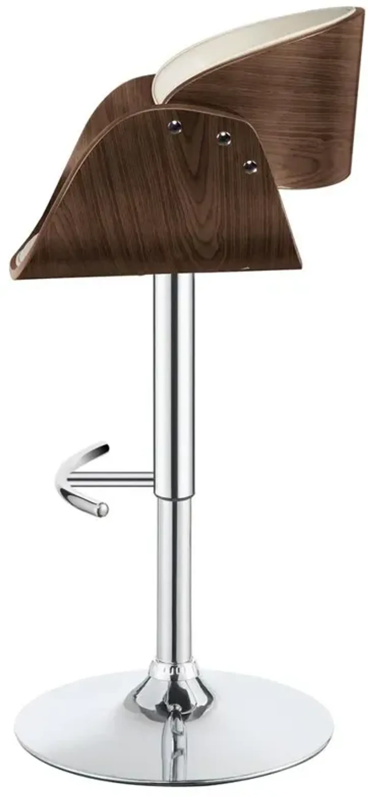 Dana Adjustable Bar Stool Ecru and Chrome