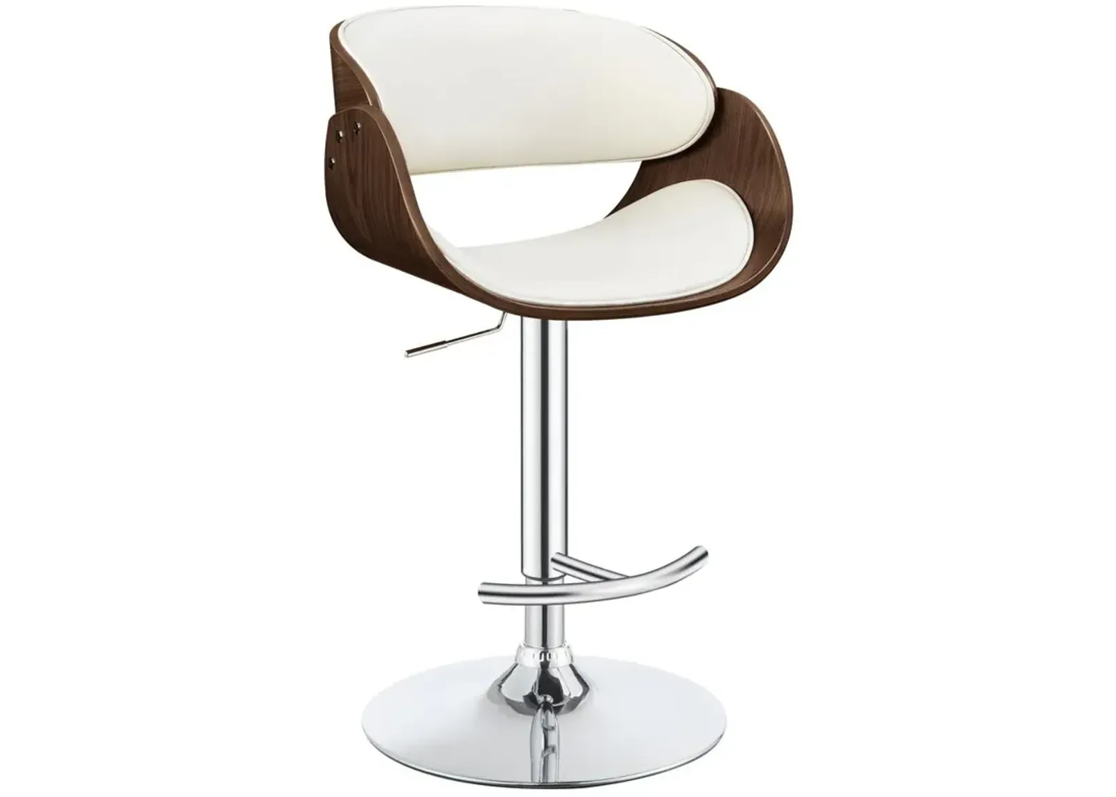 Dana Adjustable Bar Stool Ecru and Chrome