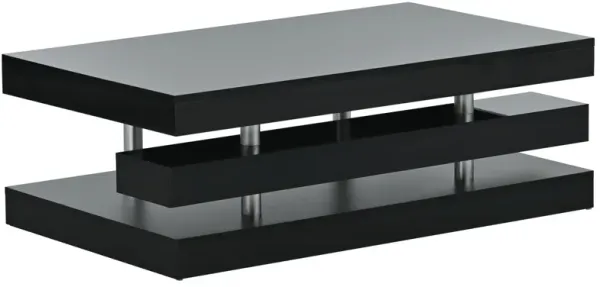 2-Tier Coffee Table, Minimalist Design, Living Room Center Table