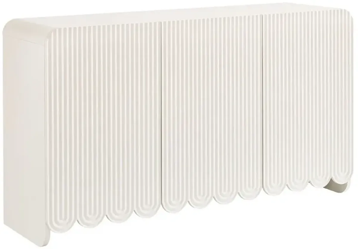 Modway Dahlia Fluted and Scalloped Sideboard Storage Cabinet