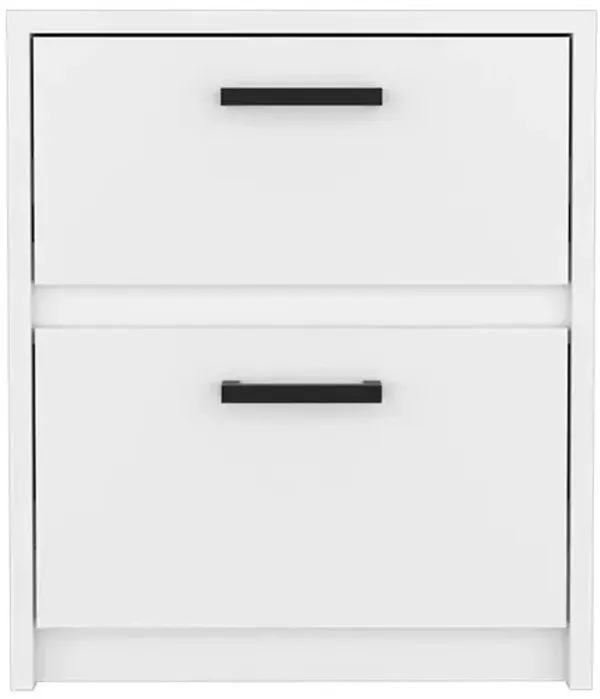 Nightstand Chequered, Bedroom, White