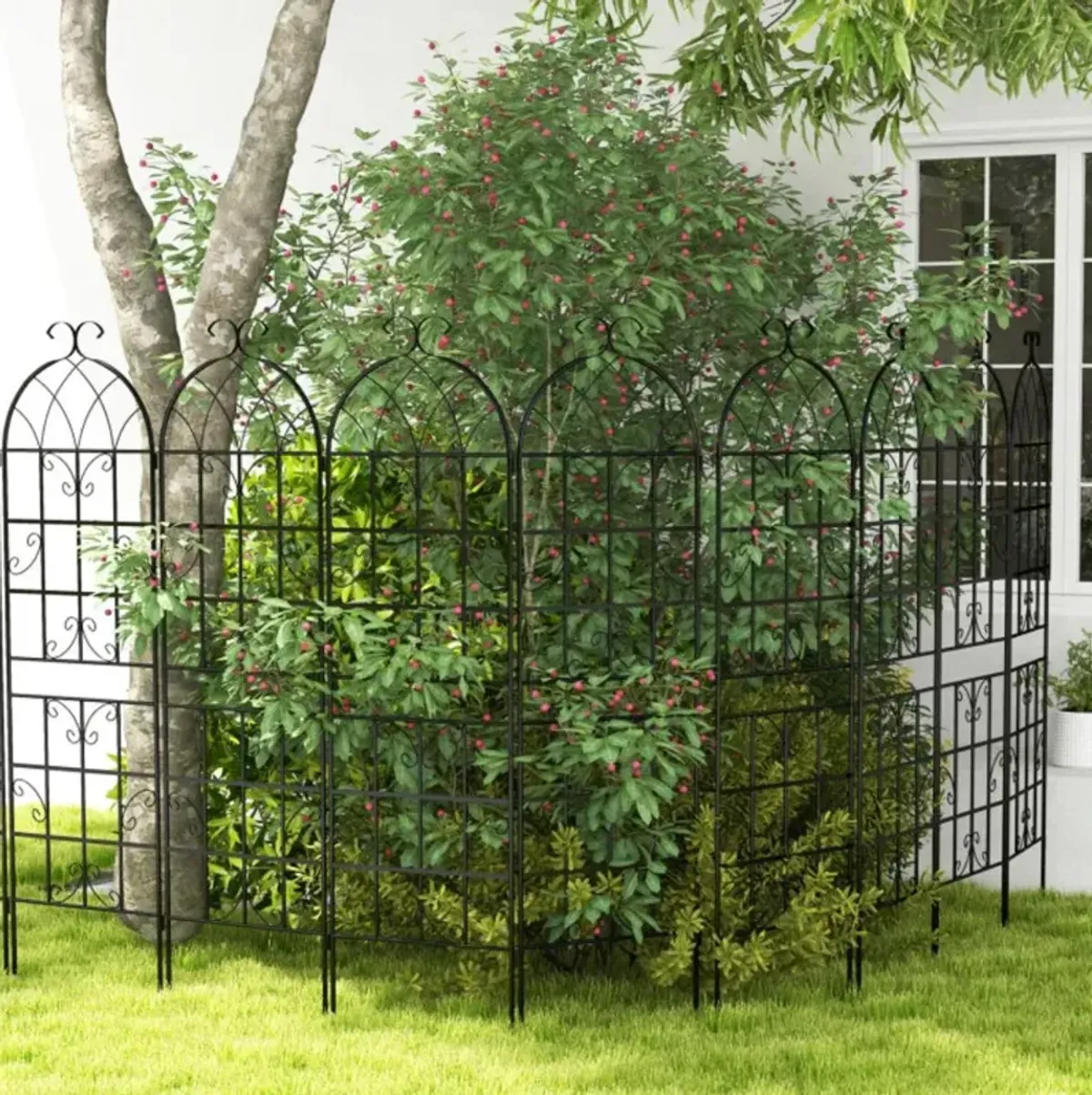 Hivvago 2/4 Pack 71 x 20 Inch Metal Garden Trellis for Climbing Plants