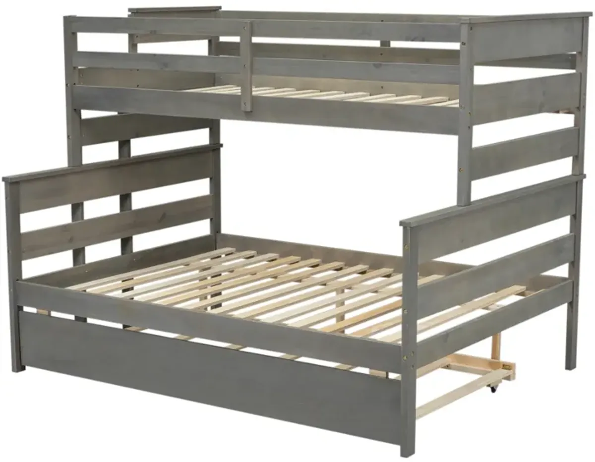 Merax Modern Bunk Bed with Trundle