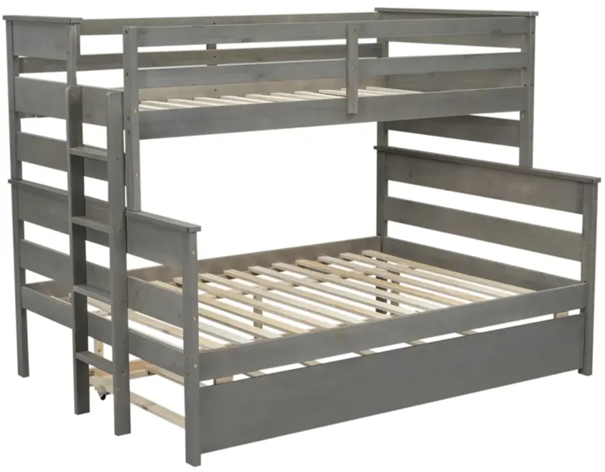 Merax Modern Bunk Bed with Trundle