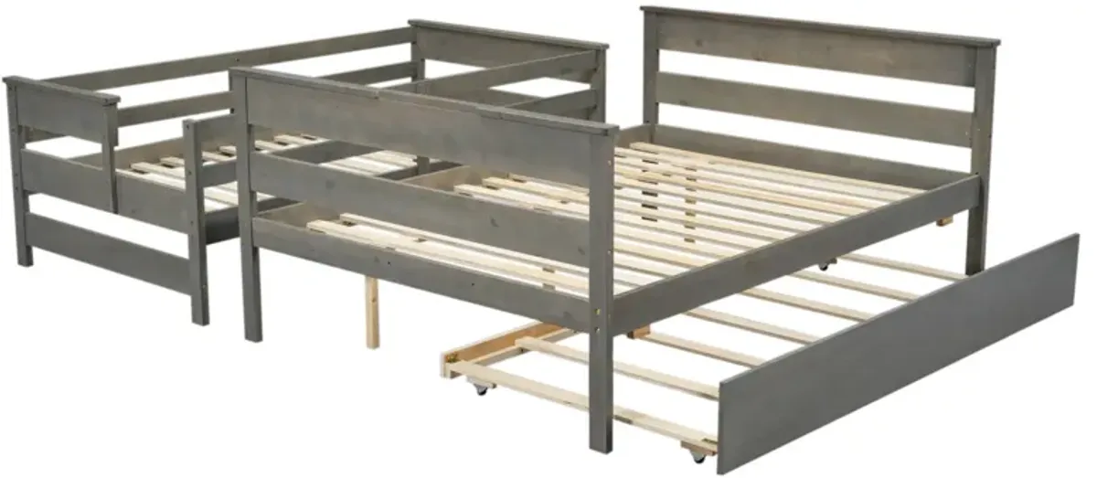 Merax Modern Bunk Bed with Trundle