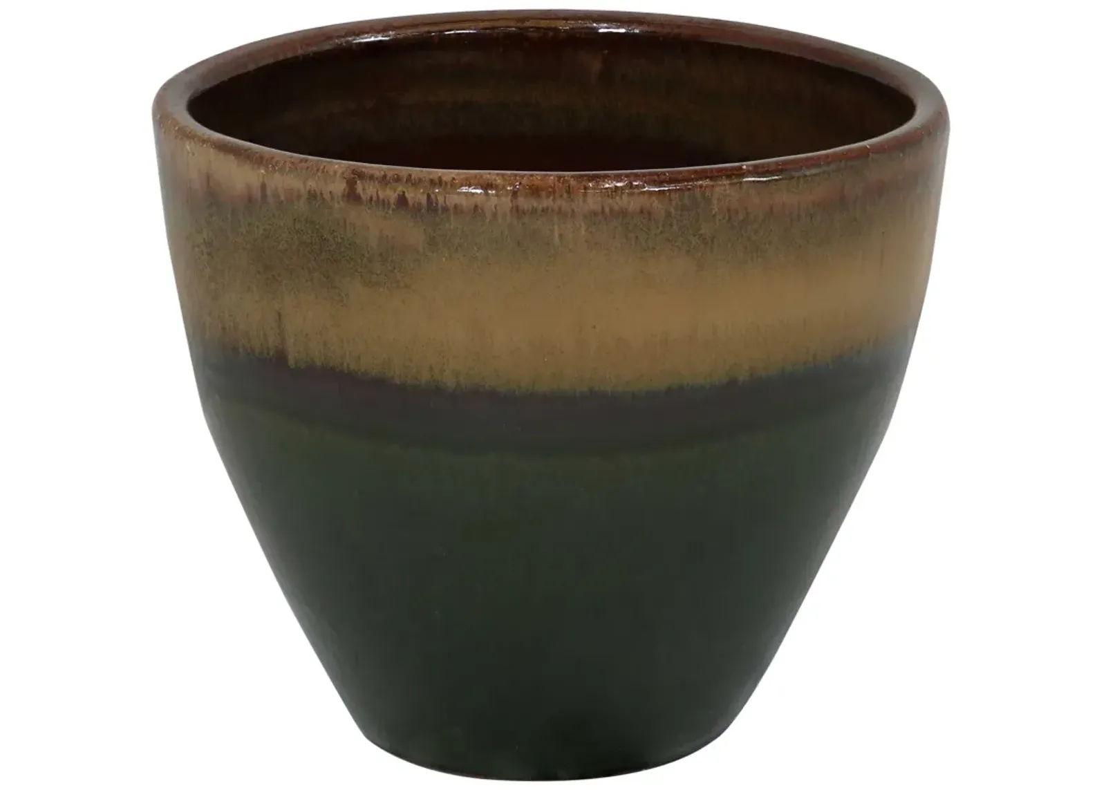 Sunnydaze 13 in Resort High-Fired Glazed Ceramic Planter