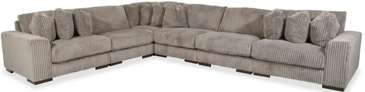 Lindyn Six-Piece Striped Sectional