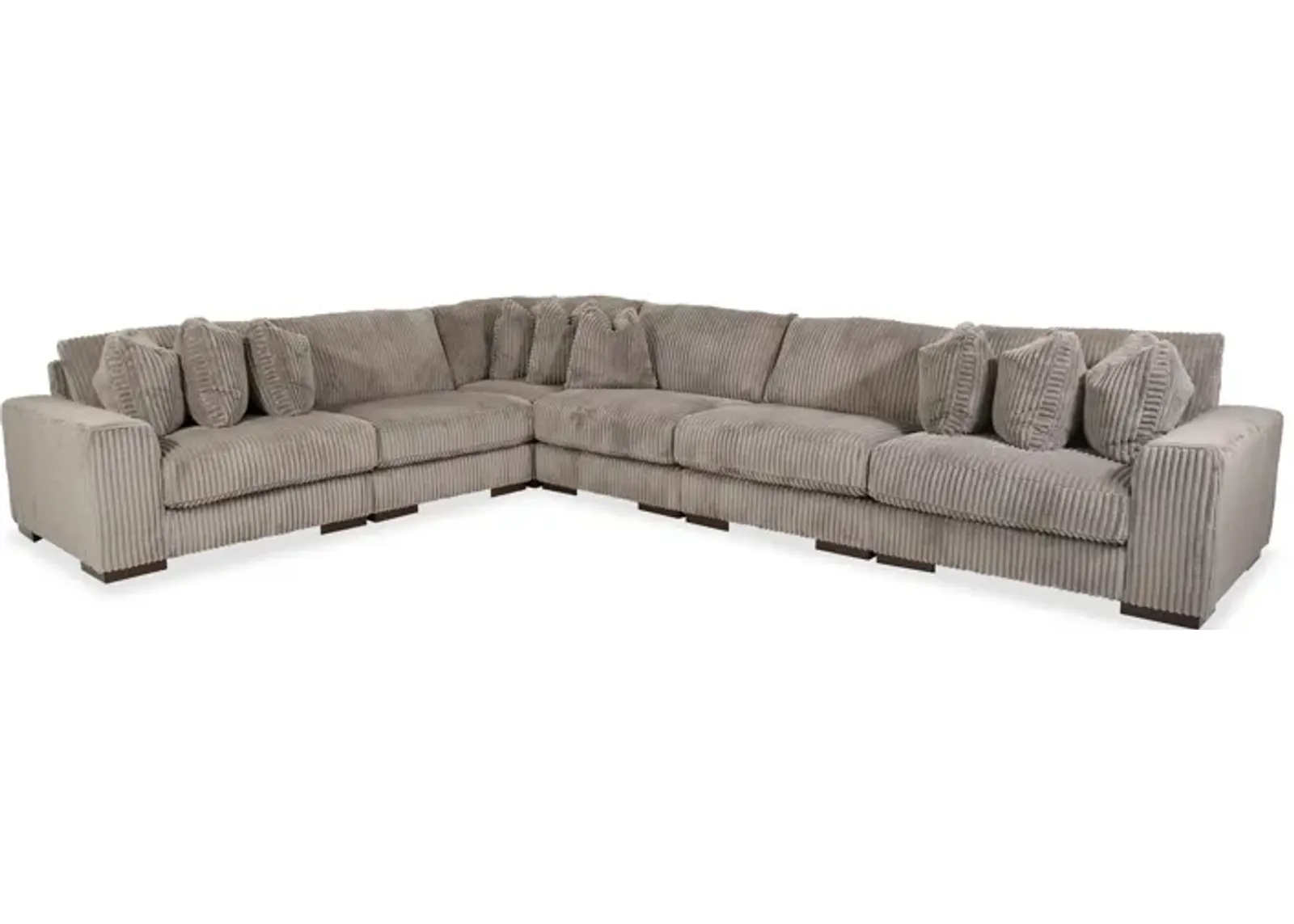 Lindyn Six-Piece Striped Sectional