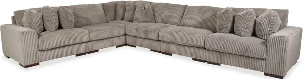 Lindyn Six-Piece Striped Sectional