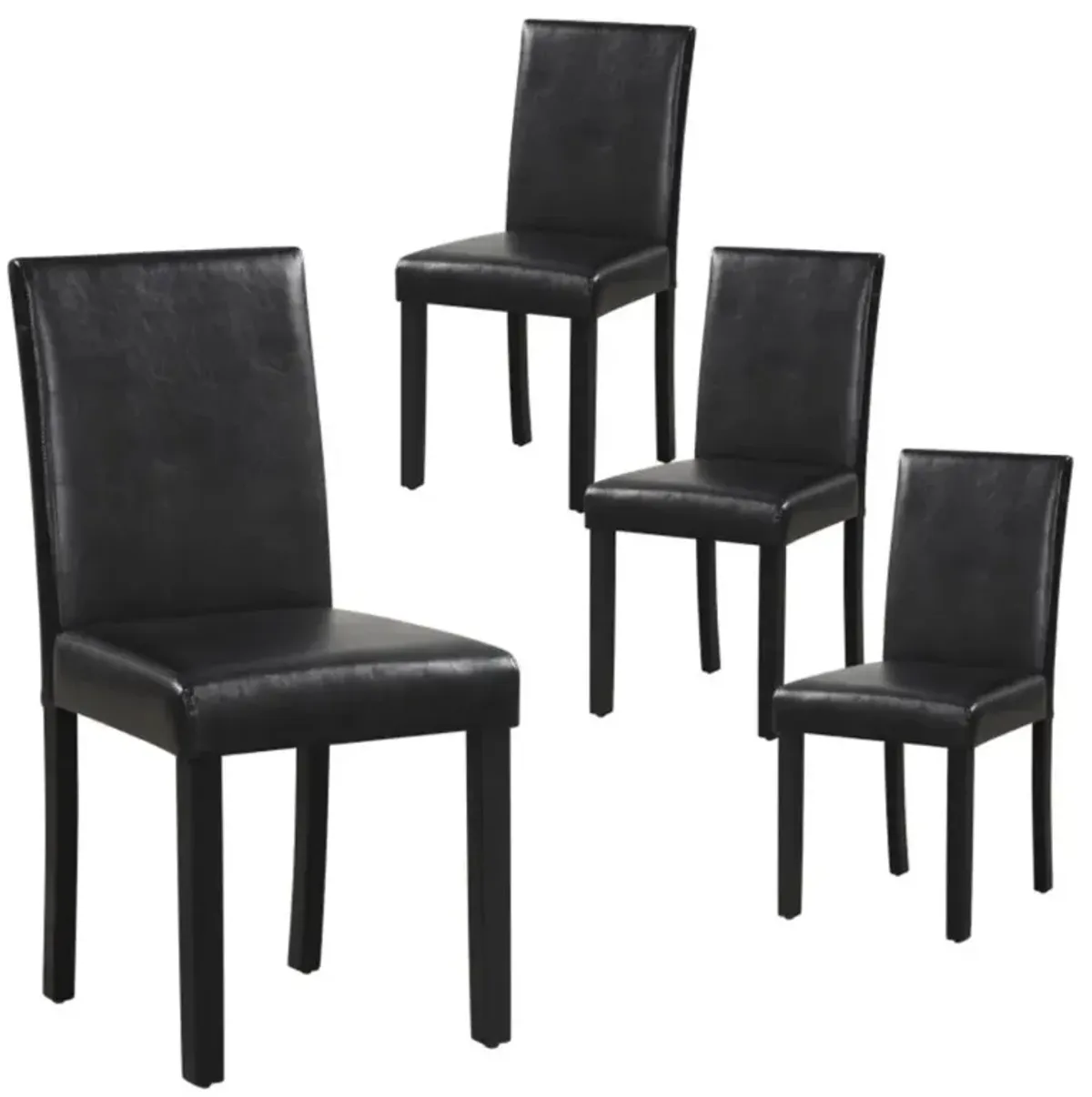 Hivvago Dining Chair Set of 4 Upholstered Kitchen Dinette Chairs with Wood Frame