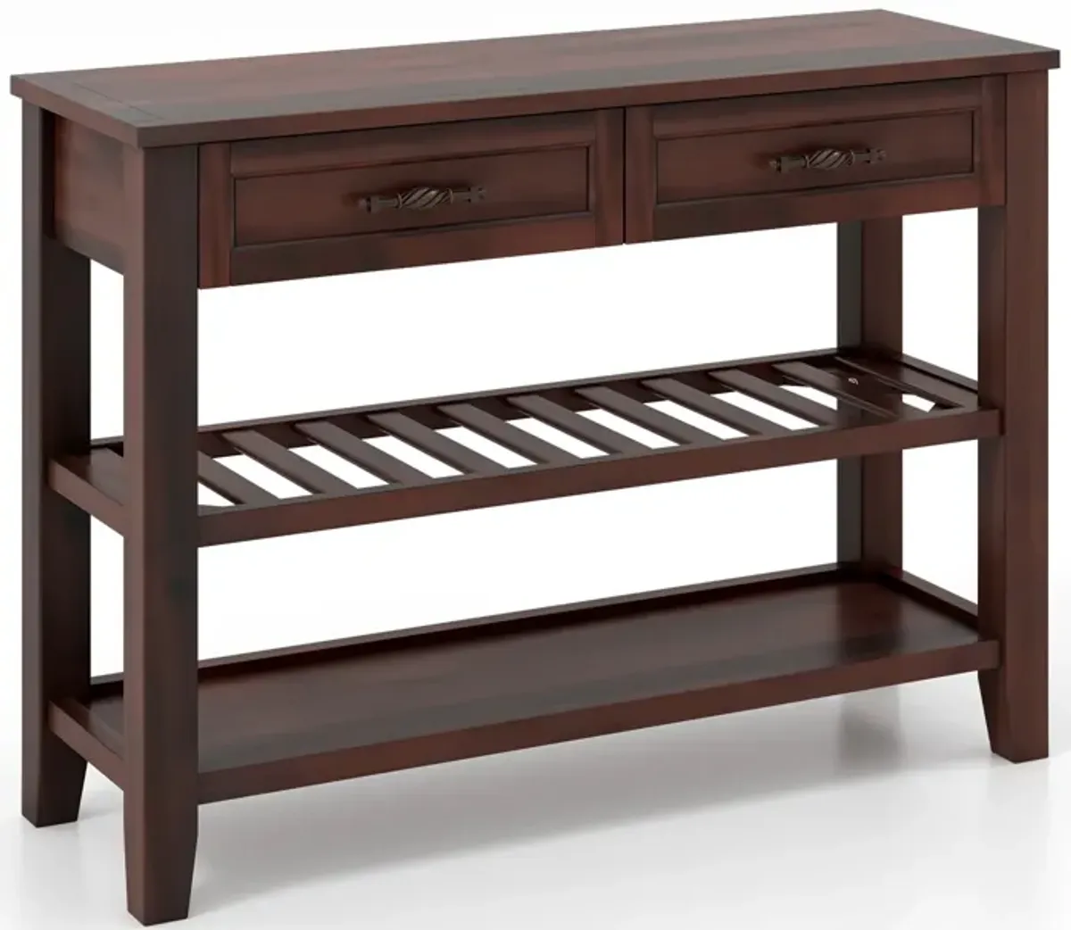 3-tier Console Table with 2 Drawers for Living Room Entryway