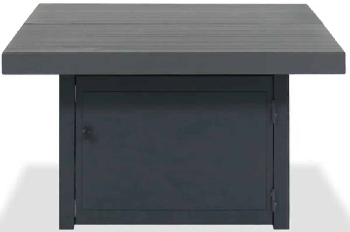 42" Black Square Fire Table