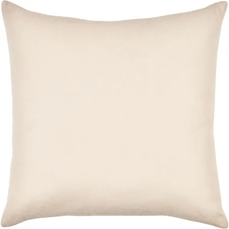 22" Ivory Solid Square Outdoor Patio Throw Pillow